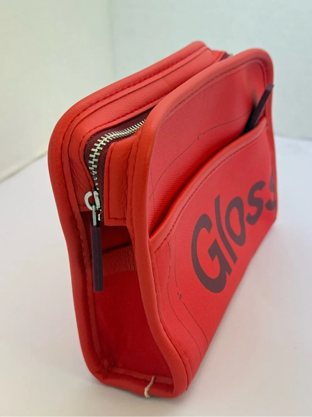 Glossier Atlanta Exclusive Mini Red Beauty Makeup Bag